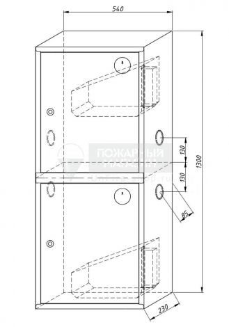 Шкаф пожарный 320 21 нзк