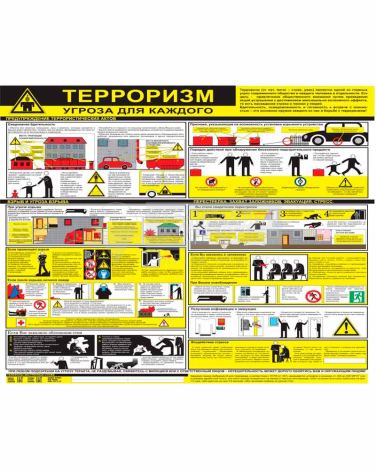Стенд - Терроризм - угроза обществу! СТ062 (пластик, 1000x1000х3 мм)